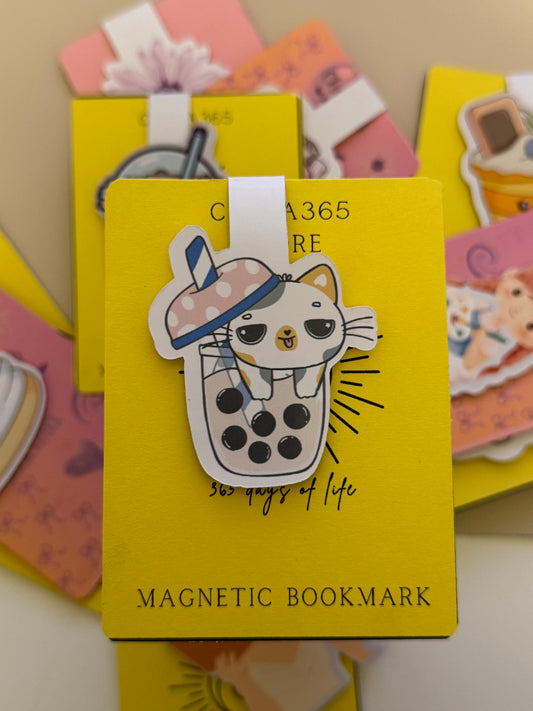 Purrfect Bubble Brew Magnetic Bookmark