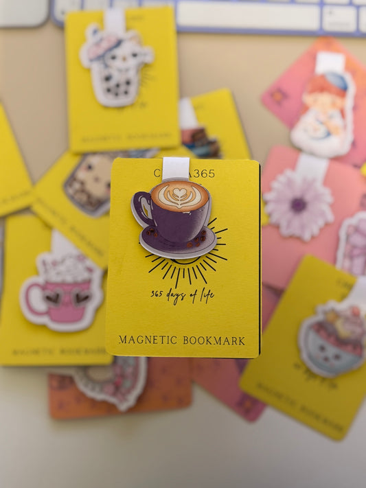 Cozy Cappuccino Magnetic Bookmark